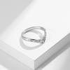 Anillo de acero de titanio con lazo celta hueco de Amazon, pulsera de anillo de cola para mujer con forma de corazón para propuesta de compromiso celta
