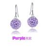 Pendientes Shambhala de diamantes de colores de comercio exterior pendientes de colores pendientes de amatista pendientes totalmente de diamantes venta directa de fábrica