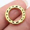 19X19Mm 1.9g Ouro Antigo Materiais para Joias DIY Direto do Fabricante Padrão Martelado Pingente Conector Anel Redondo