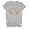 Lee libros sé amable Amazon eBay sitio independiente de moda versátil camiseta de mujer de cuello redondo y manga corta