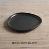 Plato llano de cena de estilo occidental de cerámica, vajilla occidental simple, plato plano blanco puro de estilo europeo negro, plato de desayuno, cuenco para sopa de pasta, cuenco para fideos, cuenco para verduras