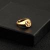 Anillo Avatar Reina Ángel Retro Sentido de Diseño de Diseñador Adecuado para Dedo Grueso Anillo para Mujer Oro de 18 Quilates