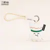 Nuevo Llavero de Cuero de Tres Bolas Lindo Dibujo Animado Colgante para Bolsa de Tenis Bádminton Accesorios de Lujo Ligero Pequeños Regalos