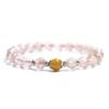 Pulsera de cristal de fresa pulsera de cristal rosa piedra pulsera de anillo único femenina Amor regalo de cumpleaños joyería rosa regalo suministro en vivo