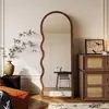 Espejo de Cuerpo Entero Meishida, Espejo de Pie para Uso Doméstico, Espejo de Vestir de Pared para Dormitorio, Espejo de Vestidor Irregular de Moda, Estilo Ins