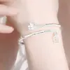 Pulsera de Etiqueta de Seguridad de Bambú Loto Abierto de Moda Bambú Joven Periódico de Seguridad Festival Flor Gaosheng Pulsera