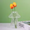 Jarrón Creativo de Hongo de Vidrio, Botella de Aromaterapia, Jarrón Hidropónico de Vidrio Transparente, Pantalla de Lámpara de Vidrio, Dispositivo Decorativo para Arreglos Florales