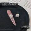 Decorações para unhas com strass em formato de ovo de pombo cúbico de zircônia sem fundo, deslumbrantes esferas de strass em formato de coração e quadrado com efeito de açúcar gelado para nail art