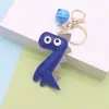 Llavero de Dinosaurio de Dibujos Animados Colgante para Bolso de Piel PU Llavero de Campana de Cuero Personalizado Llavero de Coche Colgantes de Regalo