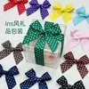 Cinta de Moño de Lunares de 2.5cm Accesorios de Decoración para Cajas de Regalo Hecho a Mano DIY Moño para Botella de Vino con Lunares