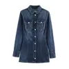 Venta Caliente Transfronteriza de AliExpress Nuevas Llegadas Primavera 2026 Ropa de Mujer Vestido Mini de Mezclilla con Hombros Acolchados 2569280