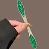 Pasador de Pelo de Bola de Doble Punta, Pasador de Pelo Moderno y Sencillo, Pasador de Pelo de Libélula de Bambú de Alta Gama Incrustado con Diamantes, Pasador de Pelo, Accesorio para el Pelo