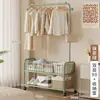 Arara de Roupas de Chão Quarto Doméstico Cabideiro Simples para Roupas de Uma Noite Varal de Roupas Prateleira de Armazenamento Interna Barra de Roupas