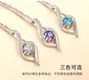 Colar simples elegante corrente clavícula luxo leve nicho japonês e coreano pingente presente de aniversário diamante único incrustado Mori