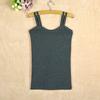 Camisole de Algodão com Duas Alças para Outono Feminino, Peça Externa Curta Slim Fit Plus Size, Lindo Design nas Costas, Top Base, Atacado de Inverno