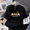 [100% Algodão Puro] Camiseta de Manga Curta para Meninos Verão 2024 Novo Estilo Blusa Solta Manga Meia-Manga Estilo Moderno para Crianças de Meia-Idade e Mais Velhas