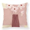Funda de almohada Morandi sencilla transfronteriza con diseño pintado a mano para oficina, coche y sofá.