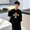 Camiseta de manga larga de algodón puro para niños, para primavera y otoño, camiseta interior para niños, top elegante con estampado de dibujos animados para niños mayores