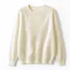 Novedades para Otoño/Invierno 26: Suéter básico de polar con cuello redondo, jersey de polar de cachemira de seda de mora, suéter de lana de corte holgado