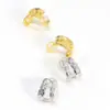 Pendientes de Moda Ins Estilo Frío Pendientes a Cuadros Retro para Mujer Sentido de Alta Gama Hebilla de Oreja Distintiva Pendientes Simples
