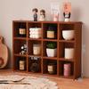 Estante de Almacenamiento de Doce Compartimentos de Madera Maciza para Escritorio Soporte para Tazas de Juego de Té Decoración de Pared Estante de Almacenamiento para Cajas Sorpresa Montado en la Pared