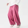 Roupas de outono Tamanho plus Estilo japonês Calças de trabalho Casuais folgadas Calças Harem Perna reta Calças de perna larga Homens e mulheres Estilo americano