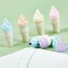 173 Marcador en Forma de Cono de Helado para Estudiantes, Marcador Lindo de Dibujos Animados, Bolígrafo de Diario Portátil con Forma de Mini Helado