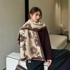 Bufanda para Mujer en Otoño e Invierno Estilo Chino Versátil Engrosada Imitación Cachemira Shawl para Habitación con Aire Acondicionado Protector de Cuello Ropa Exterior Cálida Doble Propósito