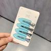 Horquilla sin costuras para mujer, color caramelo, estilo cibernético de Corea del Sur, con flequillo y pinza lateral, con una palabra, estilo pico de pato