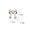 Capa de celular digital retrô com 5 etiquetas de cabeça de leopardo, laço totalmente cravejado de diamantes, acessórios de liga DIY, pingente de laço de seis peças