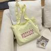 Bolsa de Lona de Nylon para Estudiantes Universitarios Clase Simple Combinable de Hombro para Mujer Verano 2025 Nueva Bolso Tote de Gran Capacidad