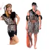 Cosplay Aborigen Traje Divertido Adulto Leopardo Primitivo Salvaje Africano Indio Reunión Anual Escenario Mesa Actuación