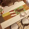 Mantel Individual para Mesa de Comedor de Cuero Sintético PVC Impermeable, Resistente al Aceite, Resistente al Calor, Lavable, Antideslizante, Manteles para Mesa de Café, Mantel para Mesa de Comedor de Sala de Estar Estilo Retro Americano