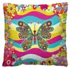 Funda de almohada de felpa corta de mariposa para el hogar transfronteriza, funda de almohada con estampado digital de gráfico de dibujos animados, cojín de almohada