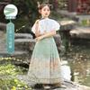 Hanfu para Niños 2026 Nuevo Estilo Otoño Traje Tang Tradicional Chino con Elegante Conjunto de Falda Estilo Antiguo para Niños Mayores