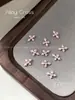 Nuevos accesorios de aleación para uñas con cruz incrustada de pequeños diamantes, mini decoraciones metálicas punk para uñas mixtas al por mayor