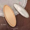 Brocado de Canción Bordado Teñido de Índigo Tela Base Estilo Chino Nuevo Clip de Borde de Perla Nuevo Clip Plano Base para Lazo de Pelo con Cubierta