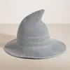 Sombrero de Bruja Hilo de Algodón Transfronterizo Europeo y Americano Sombrero de Bruja para Fiesta para Mujeres, Hombres y Niños Sombrero de Halloween Tejido Sombrero de Mago Puntiagudo