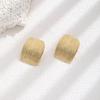 Aretes Europeos y Americanos Exagerados de Textura Geométrica de Acero Inoxidable para Mujer, Aretes de Diseño Nicho, Lujo Accesible y Aretes de Alta Gama