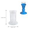 Mameluco DIY Molde de resina epoxi de cristal Romano tridimensional a rayas candelabro decoración molde de silicona
