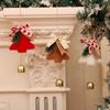 Decoraciones de Navidad colgante de campanilla pequeña lazo fieltro árbol de Navidad colgante de puerta de coche colgante de carillón de viento