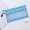 Bolsa de Lápices de Malla de Nailon al por Mayor, Varios Colores de Bolsa de Almacenamiento de Papelería para el Aprendizaje, Estuche para Lápices con Cremallera de Doble Capa para Estudiantes
