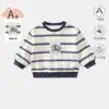Sudadera Infantil Estilo Primavera y Otoño Chaqueta Niños Niñas Manga Larga Camiseta Rayada Ropa Interior para Bebé Top para Bebés Niñas