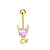 Venta al por mayor del fabricante Nueva joyería para piercing transfronteriza Clavo para ombligo Diablito Sexy Anillo para ombligo de Circonita Personalización