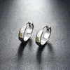 Brincos de Argola Cruzados de Zircônia Transfronteiriços para Homens, Brincos de Argola Lisos, Presilhas de Orelha de Raio, Pingentes de Orelha, Acessórios de Orelha para Mulheres, Amostra de Live do TikTok