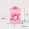 Bolsa de Café Colorida com Animais de Desenho Criativo, Brinquedo Alimentício, Acessórios de Cola de Creme Artesanais DIY, Materiais de Enfeites de Resina, Atacado