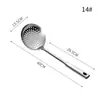 Escumadeira Grande de Aço Inoxidável Espessada para Fritura e Panela Quente, Escumadeira de Óleo de Chef Grande para Uso Doméstico, Escumadeira Filtro Grande de Cozinha