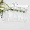 Peine de Plástico para el Cabello 16 Dientes Peine de Cola Peine para Acabado de Cabello Roto Accesorios para el Peinado Decorativos DIY para Niñas