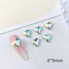 Joyería para uñas corazón de melocotón torcido fondo puntiagudo joyería de diamante 8*9mm popular en internet amor Super Brillante corazón torcido de uña diamante venta al por mayor
