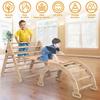 Rack de escalada infantil interno de madeira jardim de infância bebê brinquedos de treinamento físico dobrável cremalheira triângulo infantil